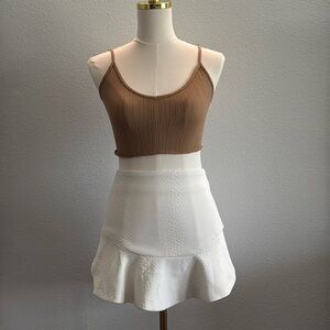 Seek The Label White Textured Mini Skirt Size XS
